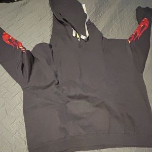 Black and red hoodie from mnml